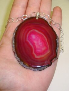 Charging Pink Agate In Sunlight