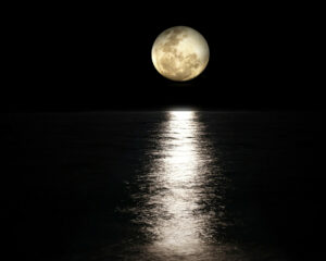 Placing Selenite under the moonlight