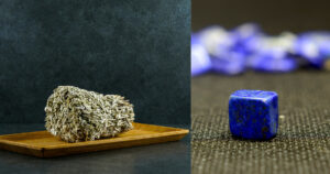 Sage herb for charging Lapis lazuli