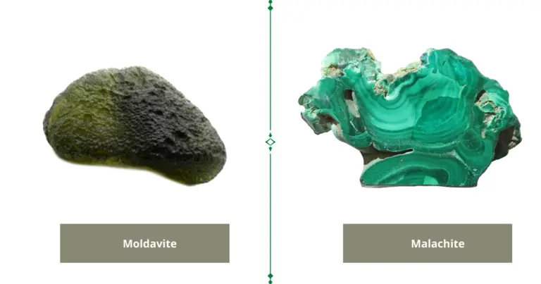 Moldavite and Malachite : Comparison