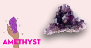 Amethyst crystals for meditation