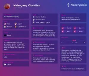 Mahogany Obsidian Infographic